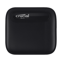 Lowest - Crucial X6 4TB USB 3.2 (Type-C) Solid State Drive (Shock & Vibration Proof, CT4000X6SSD9, Black)