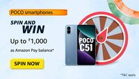 Amazon Poco Smartphones Spin & Win up to ₹1000 
