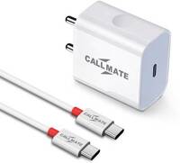 Callmate 20 W Qualcomm 3.0 3 A Mobile Charger with Detachable Cable (White, Cable Included)