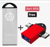 HP V220 2IN1 OTG METALS 128 GB Pen Drive with Free OTG