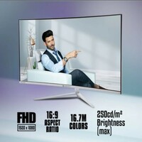 ZEBRONICS 32 inch Curved Full HD VA Panel Wall Mountable Monitor + Bank and Exchange offer