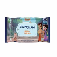 Bumtum Baby Chota Bheem Gentle Soft Moisturizing Wet Wipes | Aloe Vera & Chamomile Extracts | Paraben & Sulfate Free (Pack of 1, 72 Pcs. Per Pack)