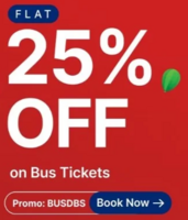 Paytm Travel Carnival | Flat 25% off up to Rs.500 on Bus Tickets with DBS Bank Credit Card (18th - 22nd Jan)