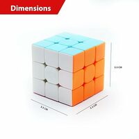 Popsugar Qiyi Warrior 3X3 Stickerless Speed Cube Puzzle Warrior Magic Cube, Kids and Professionals