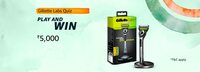 Amazon Gillette Labs Quiz Answers (₹5000)