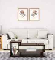 Braavos Coffee Table In Sawcut Dark Finish,