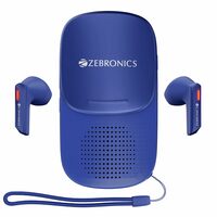 ZEBRONICS Sound Bomb X1 3-in-1 Wireless Bluetooth v5.0 In Ear Earbuds + Speaker Combo Built-in LED Torch (Blue)