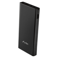 URBN 10000 mAh 20W Fast Charging Power Bank (1 Micro USB Type B, 1 Type C & 2 Type A Ports, Ultra Slim Metal Body, Smart Adaptive IC, Black)