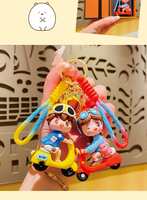  ginoya brothers Cartoon Characters Keychain for Girls Boys, Cute Silicon Keychains Accessories Keyring Key Purse Backpack Car Charms for Kids Gifts. 