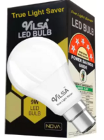 Vilsa 9 W Round B22 LED Bulb  (White)