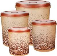 POLYSET Plastic Utility Container - 37000 ml  (Pack of 4, Brown)