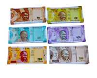 Fake Money 3 x 6 Units Set Total 18 Notes for Kids Learn Money Skills Dummy Note Nakli Note Set All New 10 | 20 | 50 | 100 | 200 | 500 Artificial Playing Currency - Multi Color