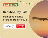 Cleartrip Republic Sale-Domestic Flights Starting from Rs.1622
