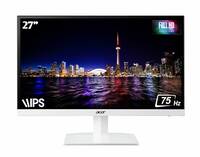 Acer HA270 27 Inch (68.58 Cm) 1920 X 1080 Pixels, Full HD IPS LCD Monitor with LED Back Light Technology I Ultra Slim, 6.6mm Thick Frameless Design AMD Free Sync Monitor (White)
