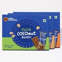 Go Desi Assorted Kaju Kishmish, Badam & Pista Barfis - 8 Barfis of each flavour - 24 packs(288gm)