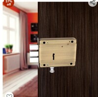 Atom Main Door Lock | Heavy Duty Deadbolt Door Lock, Best Suitable for Single Doors and Can Be Operated from Both Sides of Door, (WDL2, Square Bullet 2 in 1) | Powder Coated | Brown