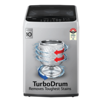 LG 8 kg 5 Star Inverter Fully Automatic Top Load Washing Machine (T80SPSF2Z.ASFQEIL, Waterfall Circulation, Middle Free Silver)