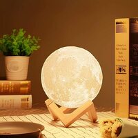 3D Moon Lamp 7 Colour 15 cm Changeable Sensor Moon Night Lamp for Bedroom, Touch Lamp, Moonlight Lamp with Stand & USB for Bedside, Valentine Gifts, Festival Gifts, Corporate Gifts, Wedding Gift