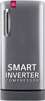 LG 185 L Direct Cool Single Door 5 Star Refrigerator with Base Drawer with Smart Inverter Compressor, Smart Connect, Fast Ice Making  (Shiny Steel, GL-D201APZU)