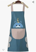 DOCAT Apron for Women Cute Deer Aprons With Pockets and Hand-Wiping Kitchen Apron Waterproof and Oil-proof Kitchen Accessories Items for Home Cooking Fits Men/Women Home Restaurant