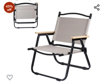 STAR WORK Alloy Steel Portable Foldable Chair Outdoor Furniture Compact Chair Aluminum With Armrests For Travel Camping, Fishing Picnic,Ultralight Low Beach Concert Camping Folding Chair Khakhi, Small