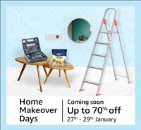 Amazon Home Makeover Days Upto 70% Off + Extra Coupon on Some products (27th - 29th Jan)