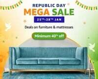 Republic Day Mega Sale Minimum 40% off on furniture & mattresses (25 - 28 Jan)