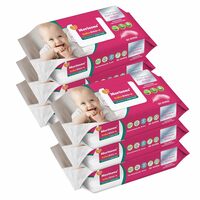 Morisons Baby Dreams Premium Soft Cleansing Baby Wipes enriched with Aloe Vera and Vitamin E - Pack of 6