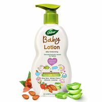 DABUR pH 5.5 Balanced Sensitive Skin with No Harmful Chemicals Contains Aloe Vera, Licorice and Almonds, Hypoallergenic and Dermatologically Tested No Paraben and Phthalates Baby Lotion - 500 ml
