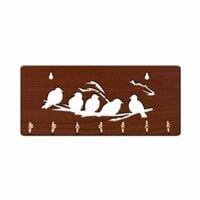 Sehaz Artworks Key Holder for Home | Wall Stylish Key Stand | Key Chain Holders for Wall | Key Hanger (7 Hooks, 5 Birds)