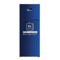 Lowest - BOSCH Series 4 263 Litres 4 Star Frost Free Double Door Convertible Refrigerator with Temperature Display (CTC27BT4NI, Transition Blue)