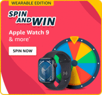 Chance to win Guaranteed ₹10-20, Apple watch 9 & more on Spin & Win 