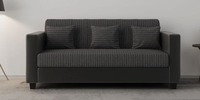 Baley 3 Seater Sofa In Lama Black Colour,