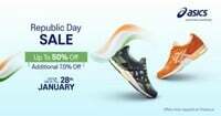Asics Republic Day Sale Offer: Up to 50% Off + Extra 7.5% Off [Till 28 Jan]