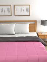 Raymond Home Solid Double Quilt for Mild Winter  (Polyester, Pink)