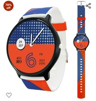 Vibez by Lifelong Fusion Smart Watch for Men & Women, 1.39” HD Display, 360*360 pixels, 550 NITS, BT Calling Smartwatch, Heart Rate Monitoring, SpO2, IP67, Multi Sports Mode (VBSW2277, Orange & Blue) 