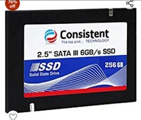 Consistent 2.5" 256GB SSD (CTSSD256S6) with SATA III Interface, 6Gb/s Read/Write Speed Upto - 552/500 MB/s, 5 Years Warranty 