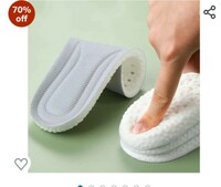 Sichumaria Elastic Shock Absorbing Height Increasing Sports Shoe Insoles for Men and Women Cuttable Soft Breathable Honeycomb Orthotic Replacement Inserts Insoles(27cm/10.6in,Gray) 