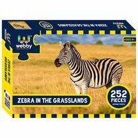  Webby Zebra in The Grasslands Jigsaw Puzzle, 252 Pieces 