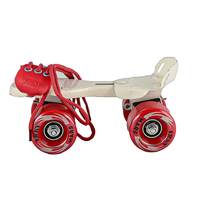 Vicky Mars Roller Skates with Dual Layer Coated for Unisex Kids Adjustable 4 Wheels Skating Shoe Age Group Upto 8 Years (Red)