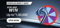 Amazon OnePlus Buds 3 Spin & Win up to ₹1,00,000