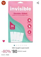 YouCopia Double Sided Tape For Fashion Clothes Tape & Body Tape (36 Strips)