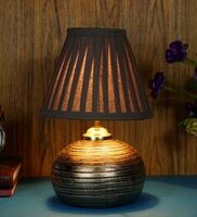 Antique Terracotta & Cotton Brown Colour Table Lamp