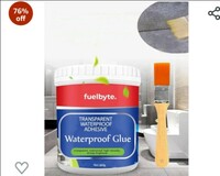 Crack Seal Agent 300gm with Brush Fuelbyte Transparent Waterproof Glue for Roof Leakage Crack Seal Glue Roof Water Leakage Solution Water Proof Glue Transparent Glue Waterproofing for Pipe Wall Tiles 
