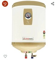 
 Longway Superb 15 ltr with Free Installation Kit Automatic Storage Water Heater with Multiple Safety System & Anti-Rust Coating 5 Star Rated (Ivory, 15 Ltr, Pack of 1) 