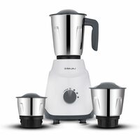 Bajaj Ninja Series Contempo Mixer Grinder 500W|3 Stainless Steel Mixer Jar|DuraCut® Blades by Bajaj|Mixie For Kitchen with 2-in-1 function blade| Pulse Mode| 2-Yr Warranty by Bajaj| Grey