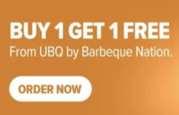 Swiggy - UBQ by Barbeque Nation Buy 1 Get 1 offer