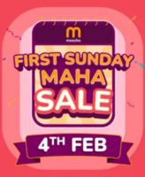 Meesho First Sunday Maha Sale (4th Feb) | Upto 70% off + Upto 12% Prepaid discount | ₹9 deal every 2 hour