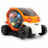 Zest 4 Toyz Stunt Car 360 Degree Rotating Stunt Car Bump and Go Toy with 4D Lights & Sounds Musical Car Battery Operated Toy for Kids - Assorted (Pack of 1)