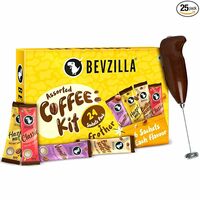 Bevzilla 24 Flavoured Coffee Sachets & Frother Coffee Kit (24 X 2 Gram Sachets)